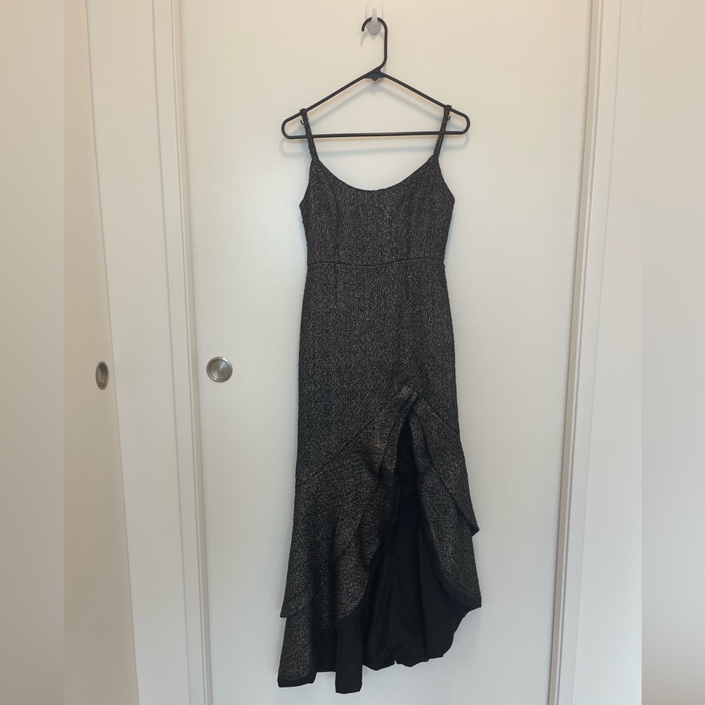 Hutch Silver Metallic Malia Gown, Size 4 - Picture 6 of 14